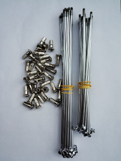 Sada paprsků (výplet) předního kola Jawa Pérák 160mm , chrom
